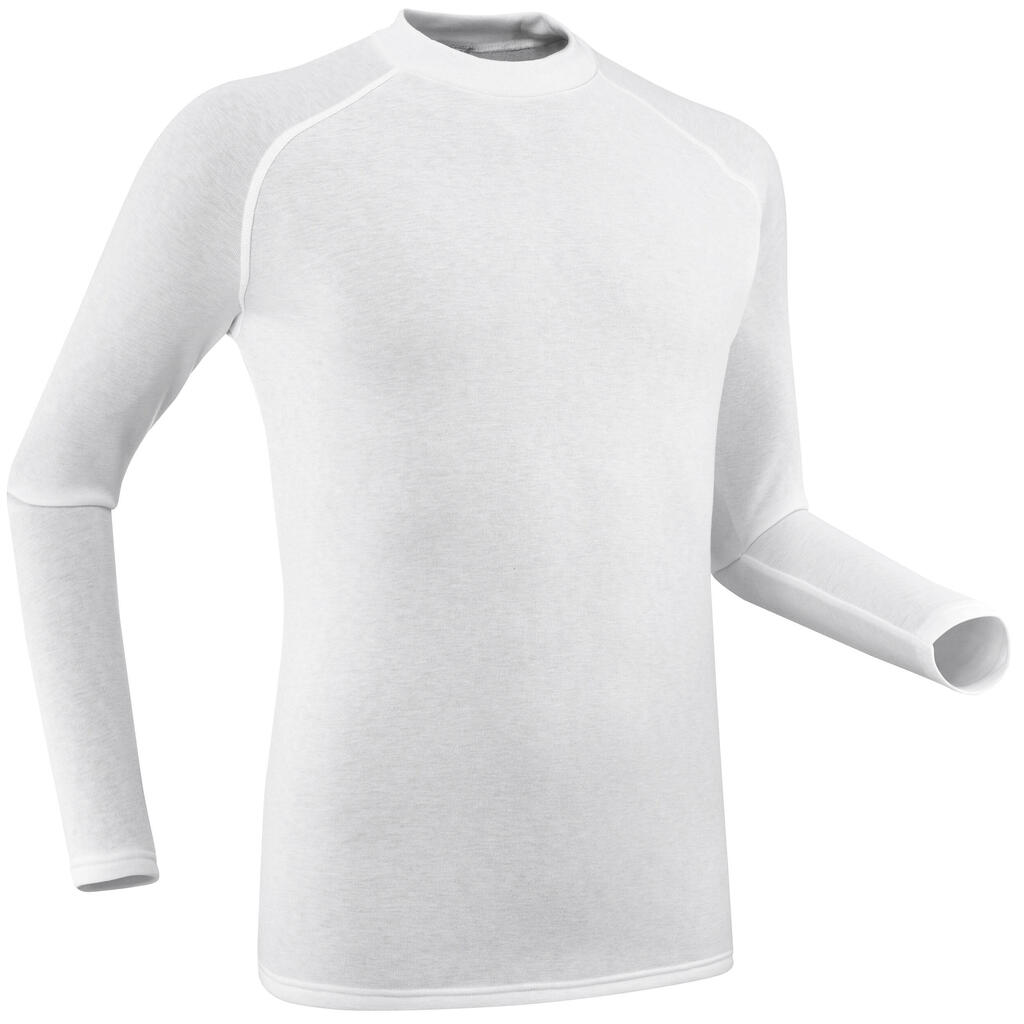 Men’s ski base layer top - BL 100 
 - White Greige