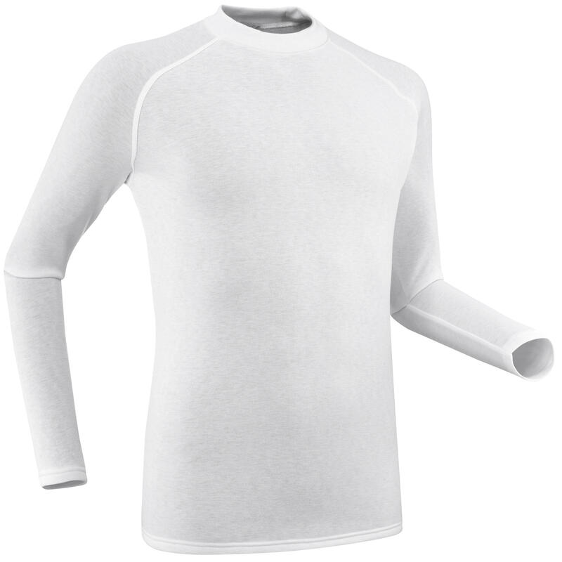 Camiseta térmica de esquí y nieve interior Wedze 100 hombre blanco