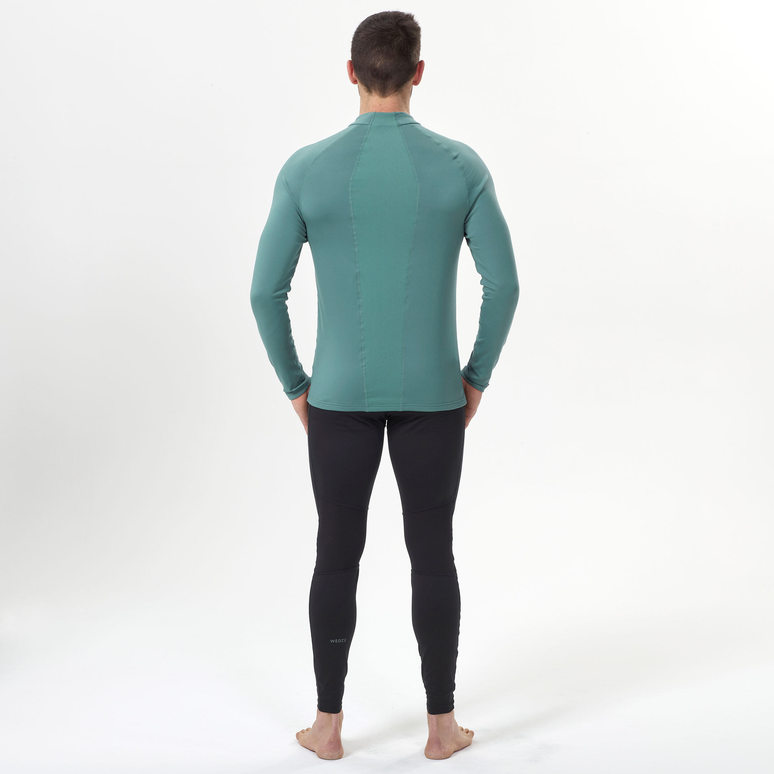 Men's Ski Base Layer Top - BL 500 - Green 3/6