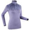 Skiunterwäsche Funktionsshirt Damen 1/2-Reissverschluss - BL 500 violett 