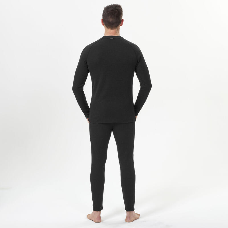 Camisola térmica de ski quente e confortável homem BL100 preto