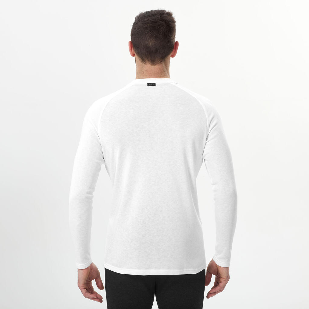 Men’s ski base layer top - BL 100 
 - White Greige