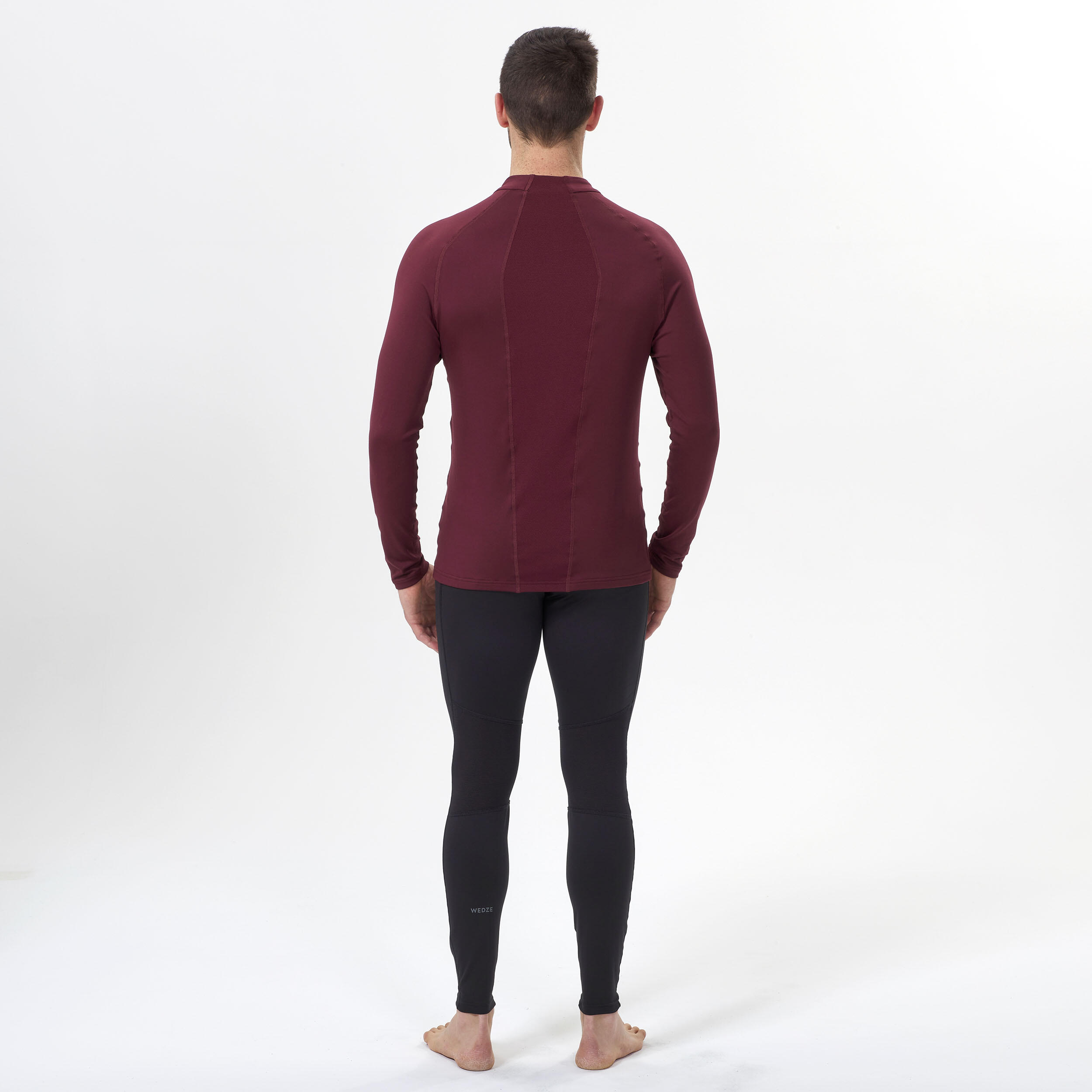 Men's Ski Base Layer Top - BL 500 - Bordeaux 5/7