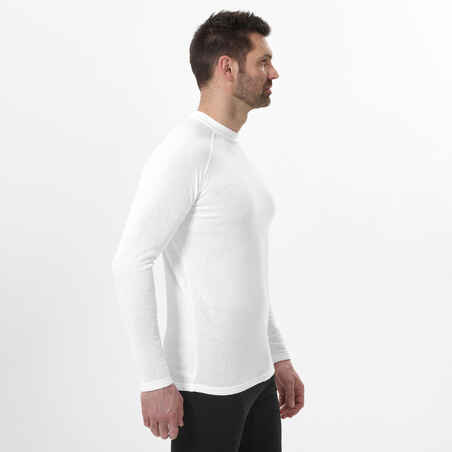 Vyriški apatiniai slidinėjimo marškinėliai „BL 100“, 
balti ir šviesiai rudi