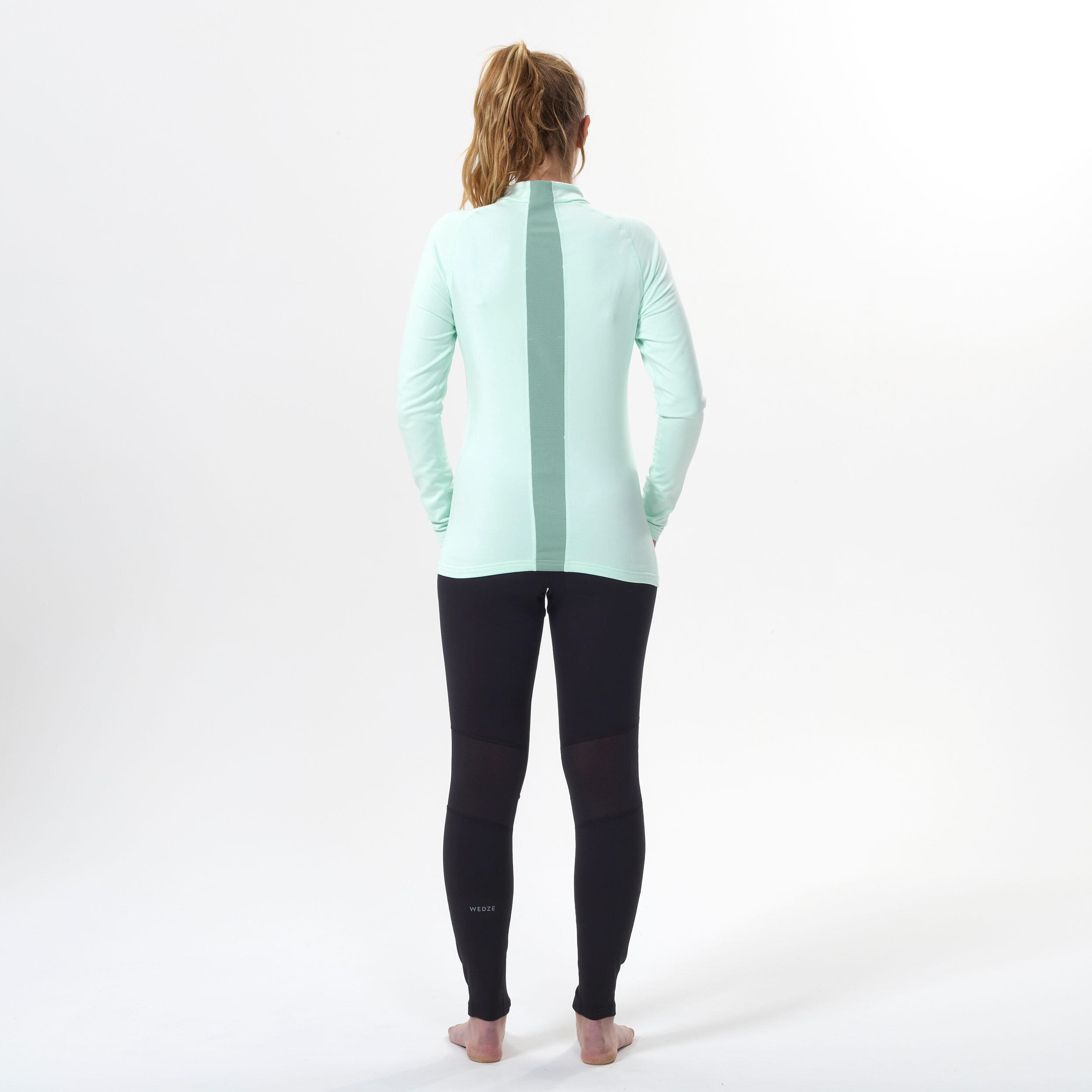 Women's Ski Base Layer Top 500 Mint Green