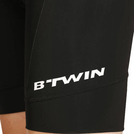 500 Cycling Bibless Shorts - Hitam