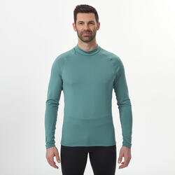 Camiseta térmica interior de esquí y nieve hombre wedze ski 500 verde