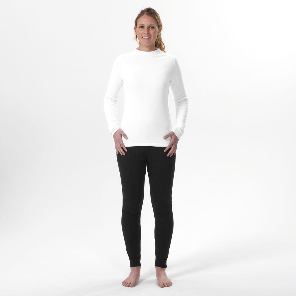 Women’s ski base layer top BL 100 -  Grey White 