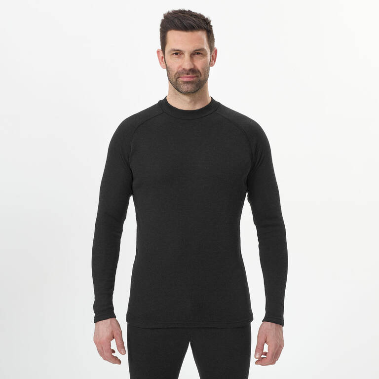 Atasan Baselayer Ski Pria BL 100 - Hitam