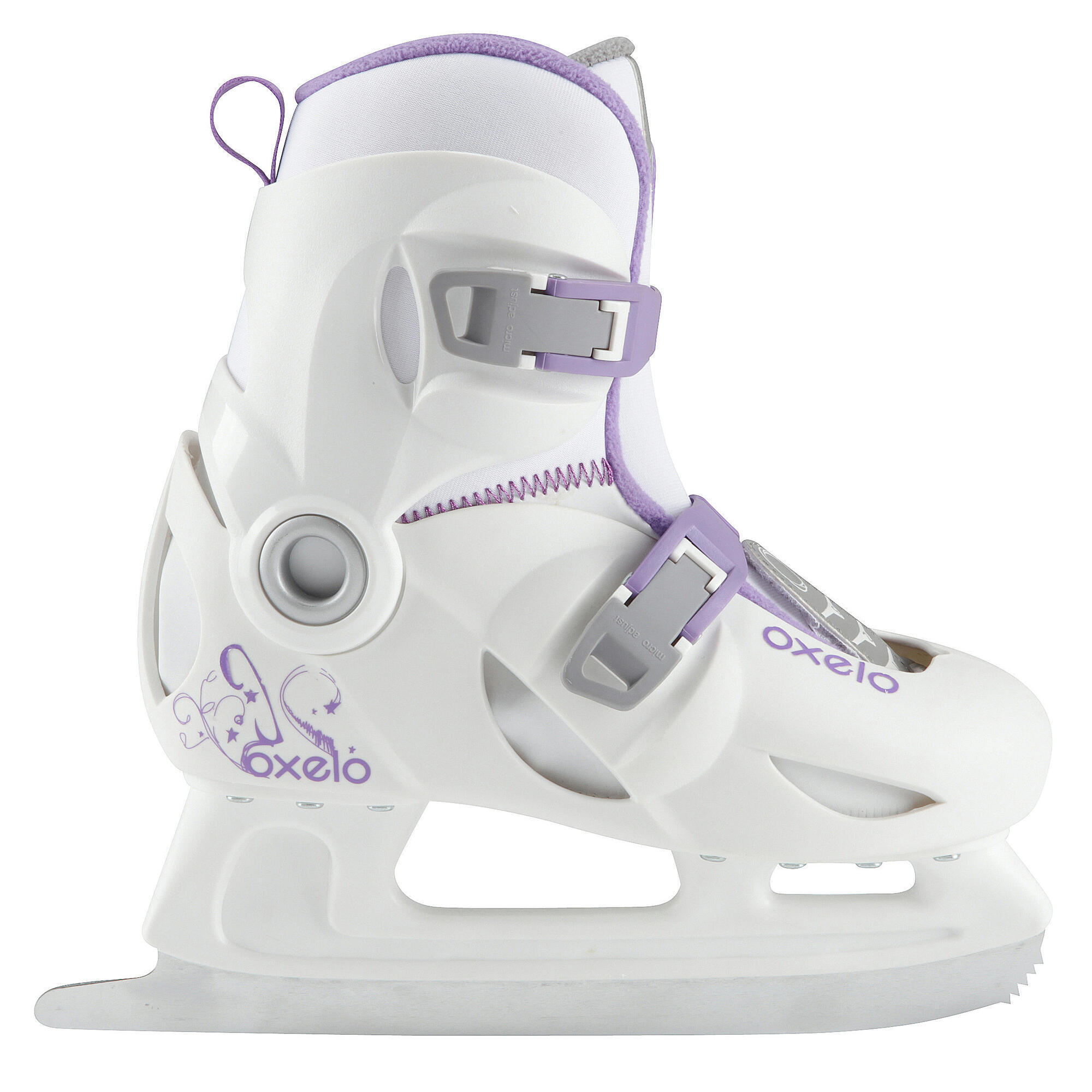 Sale Oxelo Play 3  Ice Skate weiß/lila verstellbar 28-30 Kinder Schlittschuh 