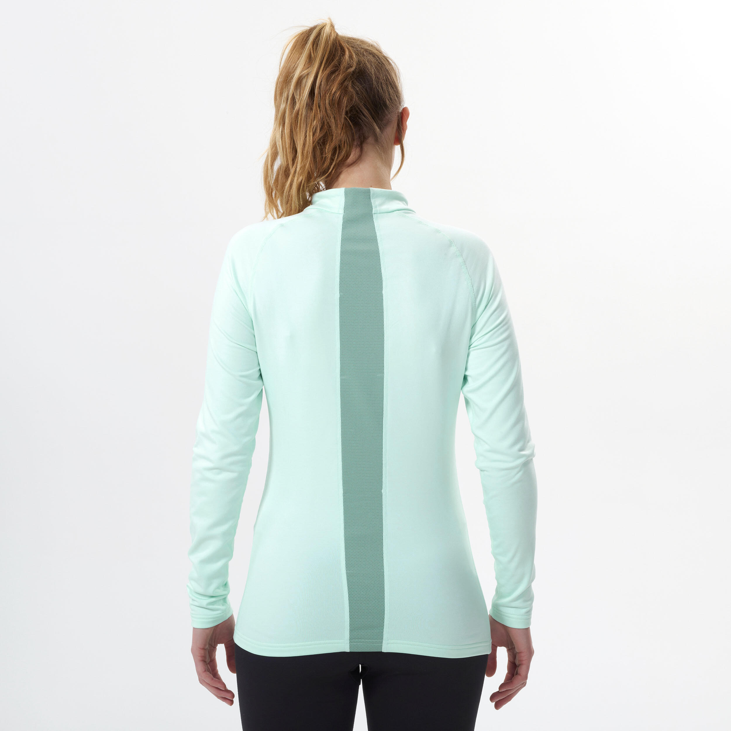 Women's Ski Base Layer Top - 500 - Mint Green 8/9