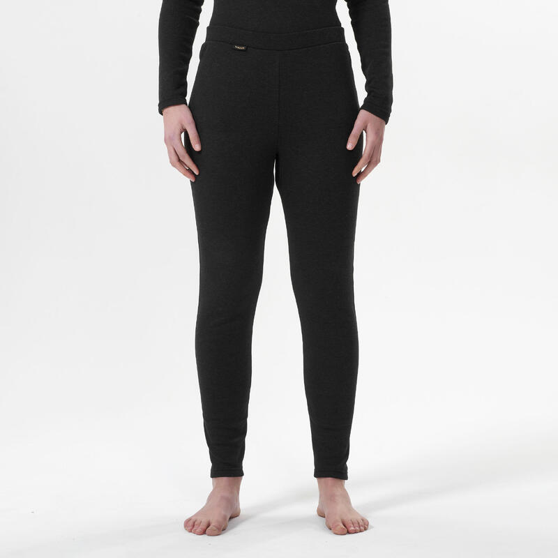 Leggins térmicos de esquí y nieve Mujer Wedze 100 negro