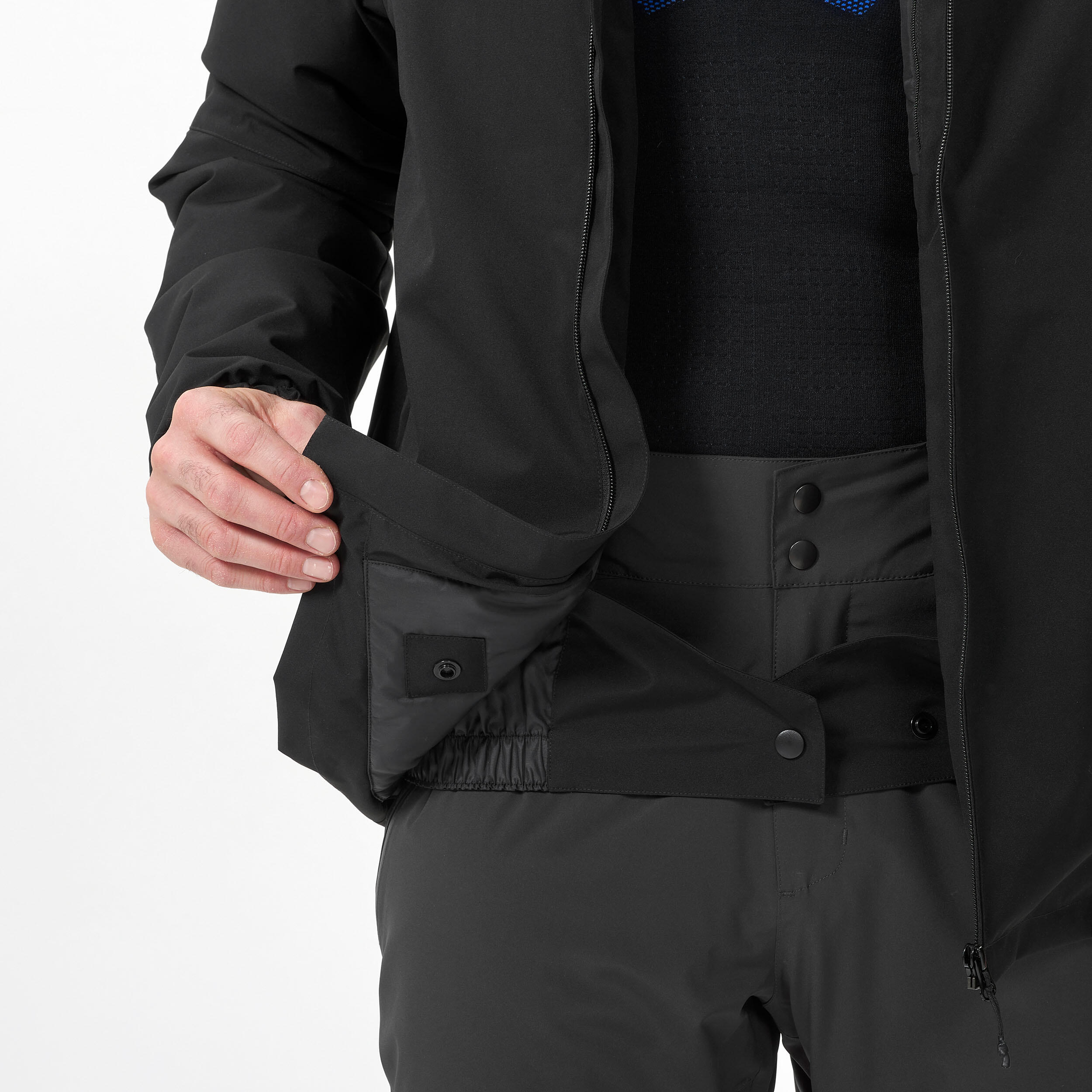 Men’s Ski Jacket - 100 Black - WEDZE