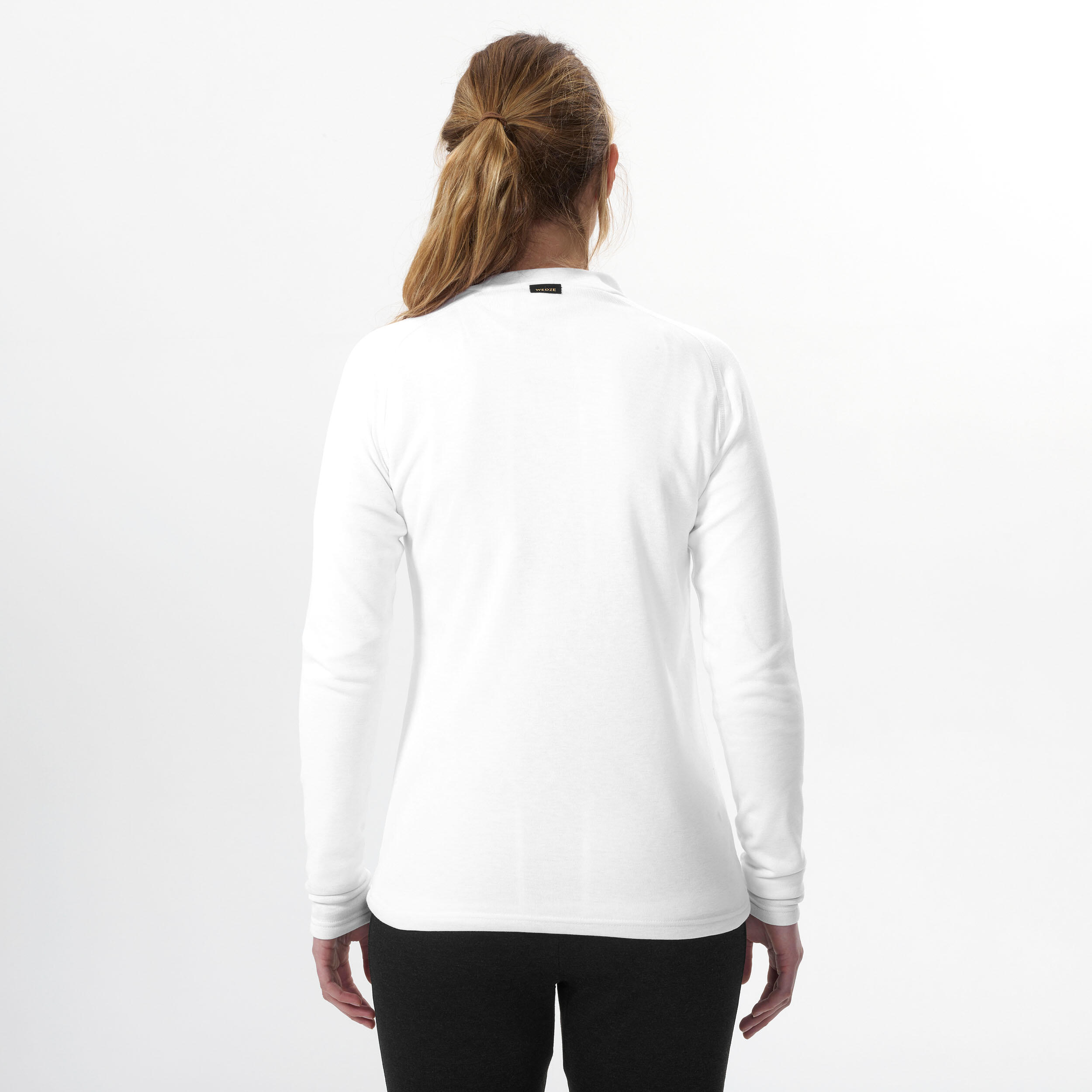 Women's Ski Thermal Base Layer Top 100 - White Women's Ski Thermal Base Layer Top 100 - White