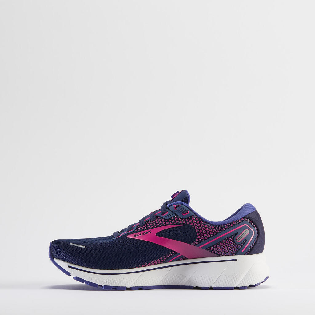 BROOKS GHOST WOMEN'S RUNNING SHOES - BLUE AND PINK