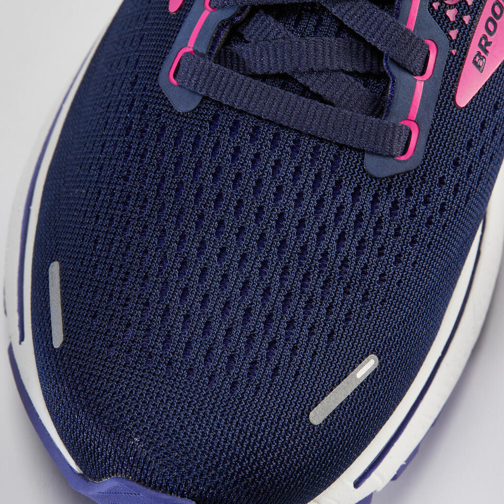 BROOKS GHOST WOMEN'S RUNNING SHOES - BLUE AND PINK