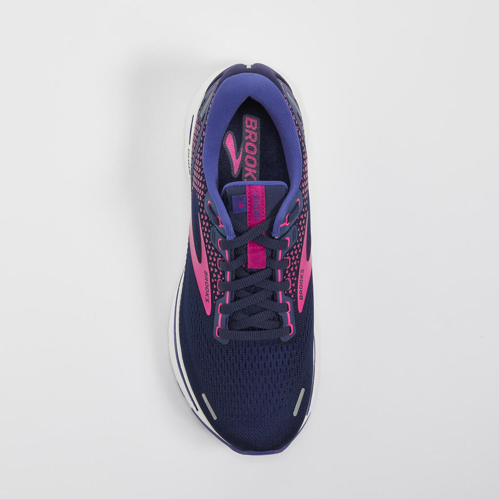 BROOKS GHOST WOMEN'S RUNNING SHOES - BLUE AND PINK