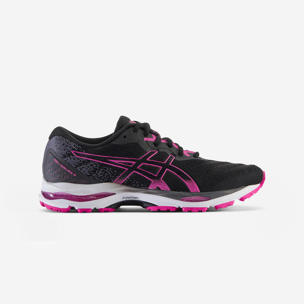 GEL ZIRUSS 4 WOMEN'S RUNNING SHOES BLACK ASICS Decathlon
