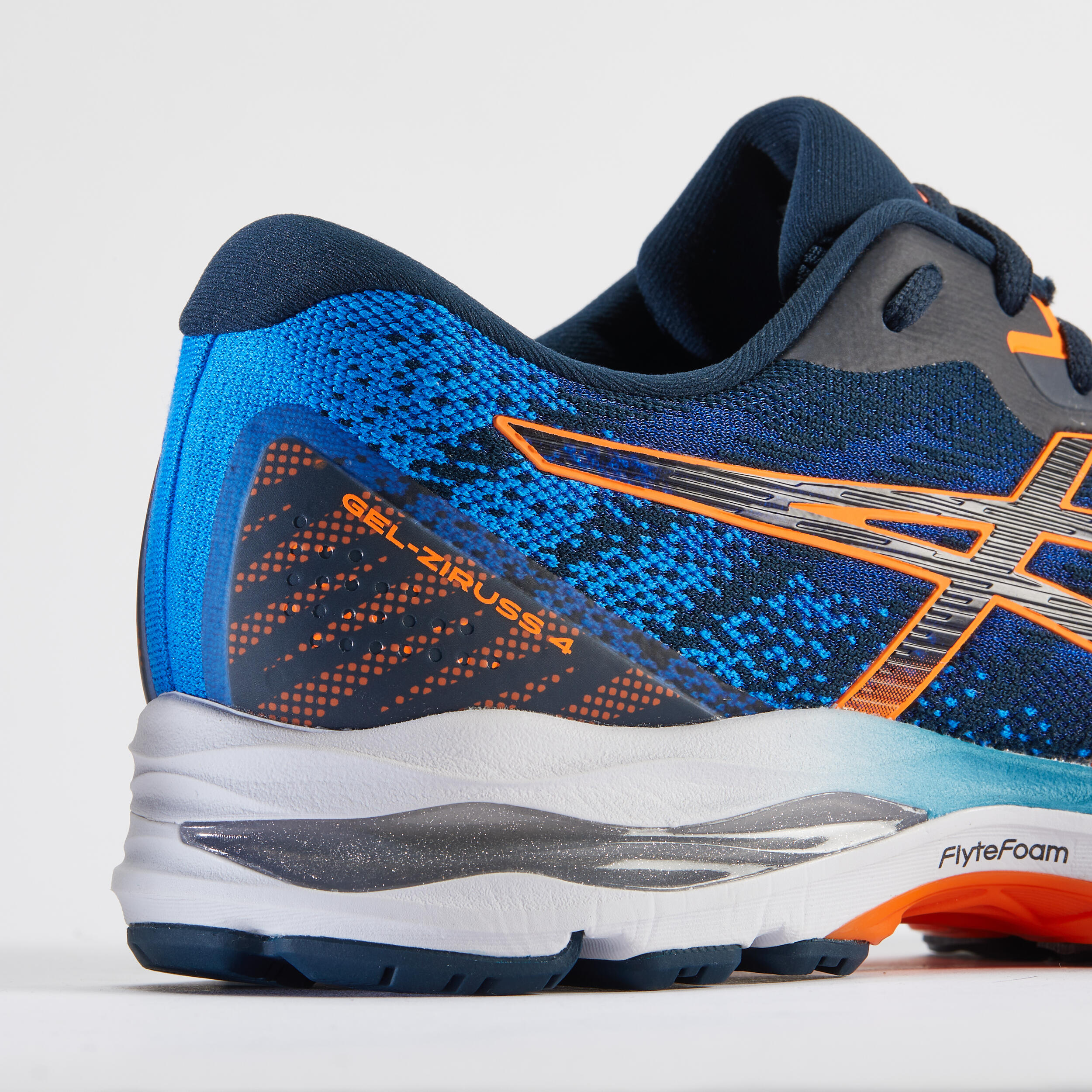 ASICS GEL ZIRUSS 4 MEN’S RUNNING SHOES - BLUE ORANGE  2/19