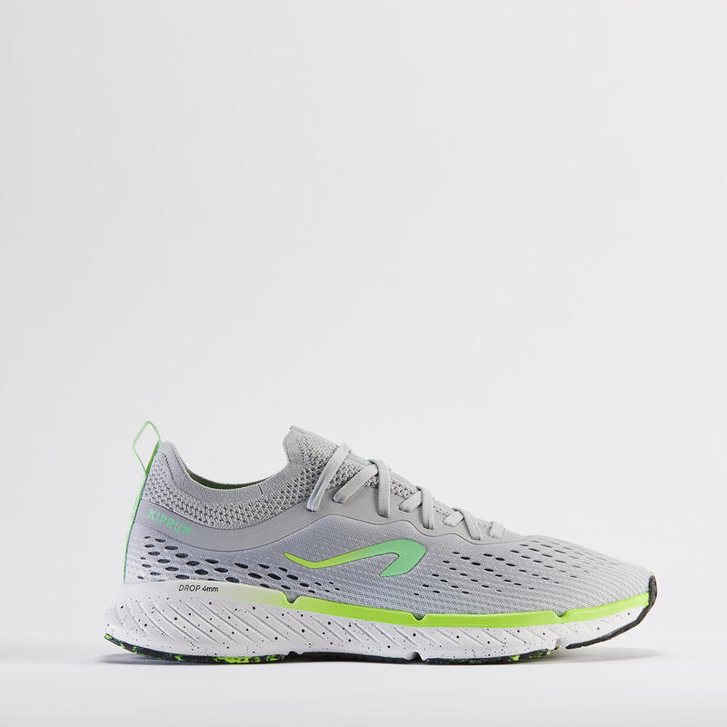 CHAUSSURES DE RUNNING HOMME KIPRUN KN500 GRIS JAUNE