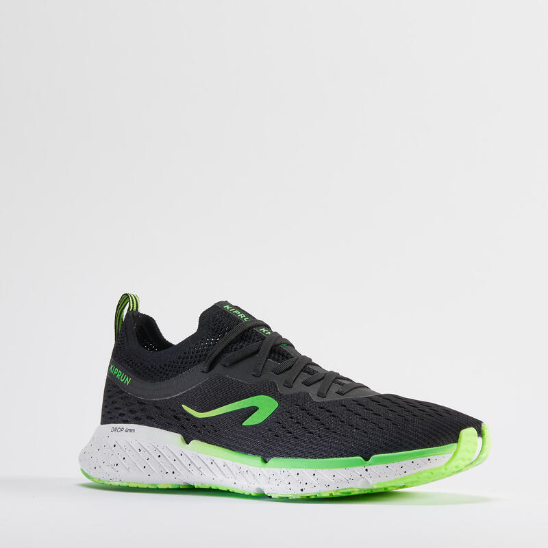 Zapatillas Running Kiprun KN500 Hombre Negro Verde