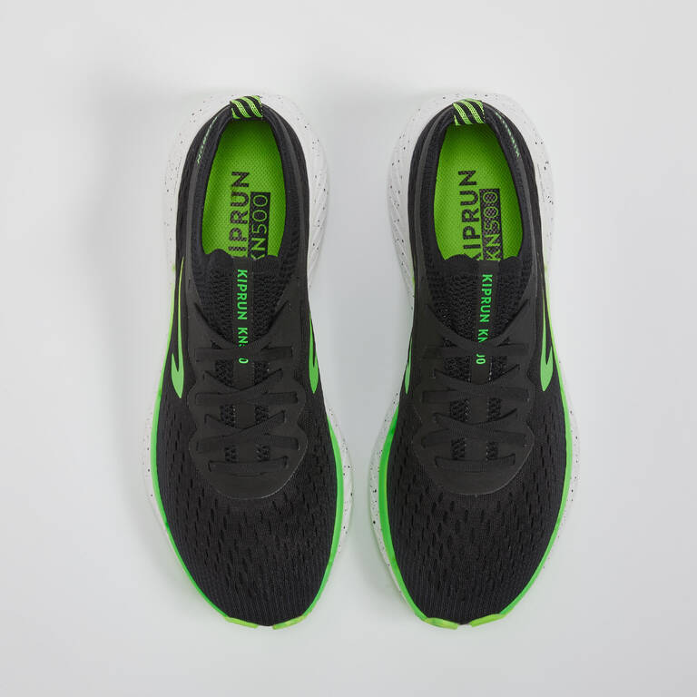 KIPRUN KN500 MEN'S RUNNING SHOES - BLACK GREEN