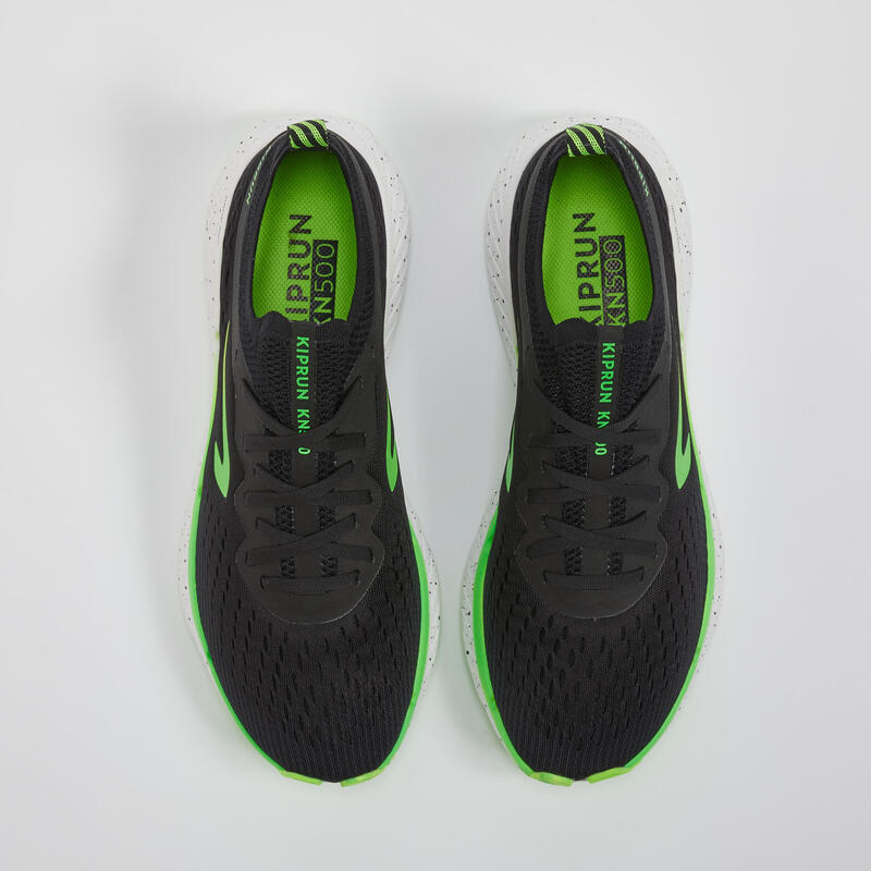 Zapatillas Running Kiprun KN500 Hombre Negro Verde