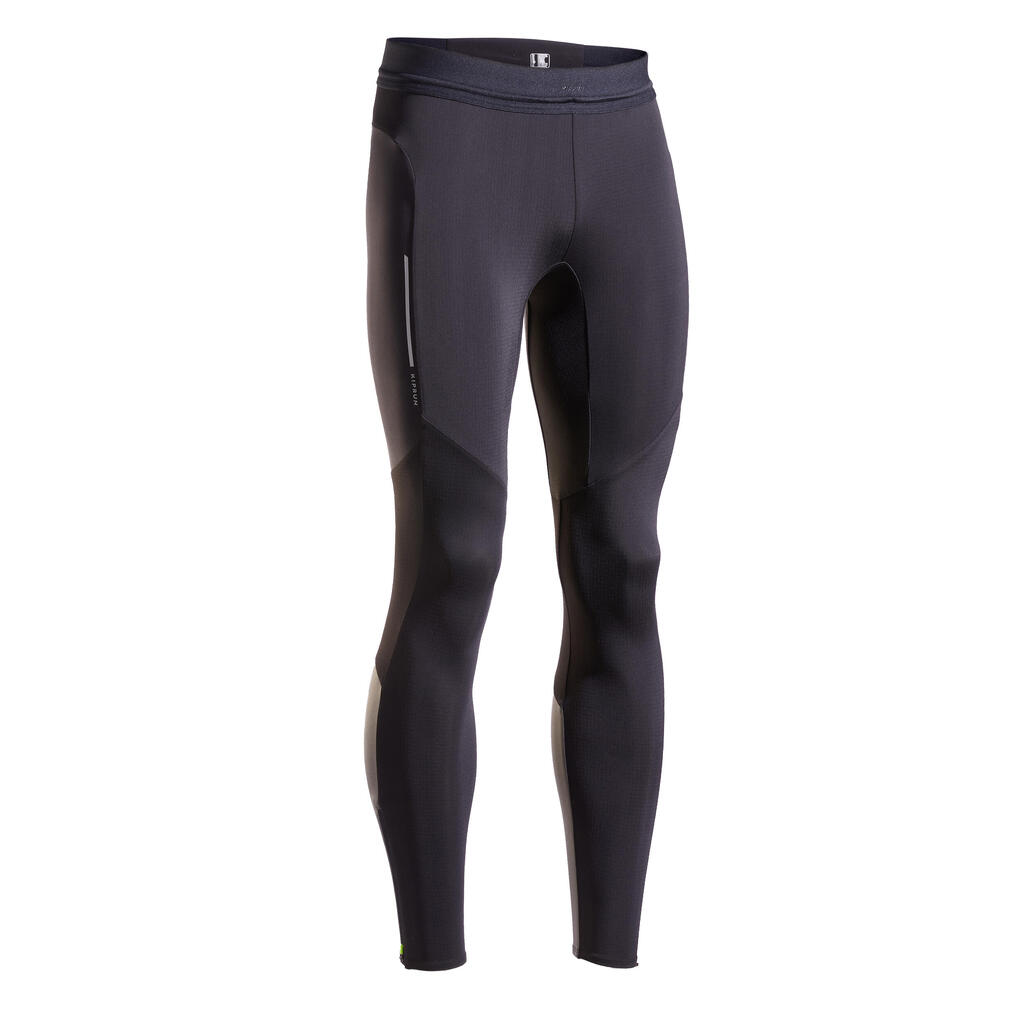  MEN'S KIPRUN WARM RUNNING TIGHTS - BURGUNDY