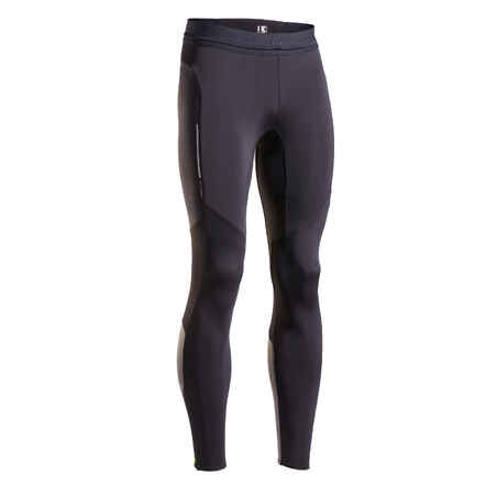 Kiprun Warm Men's Running Tights - Black/Grey