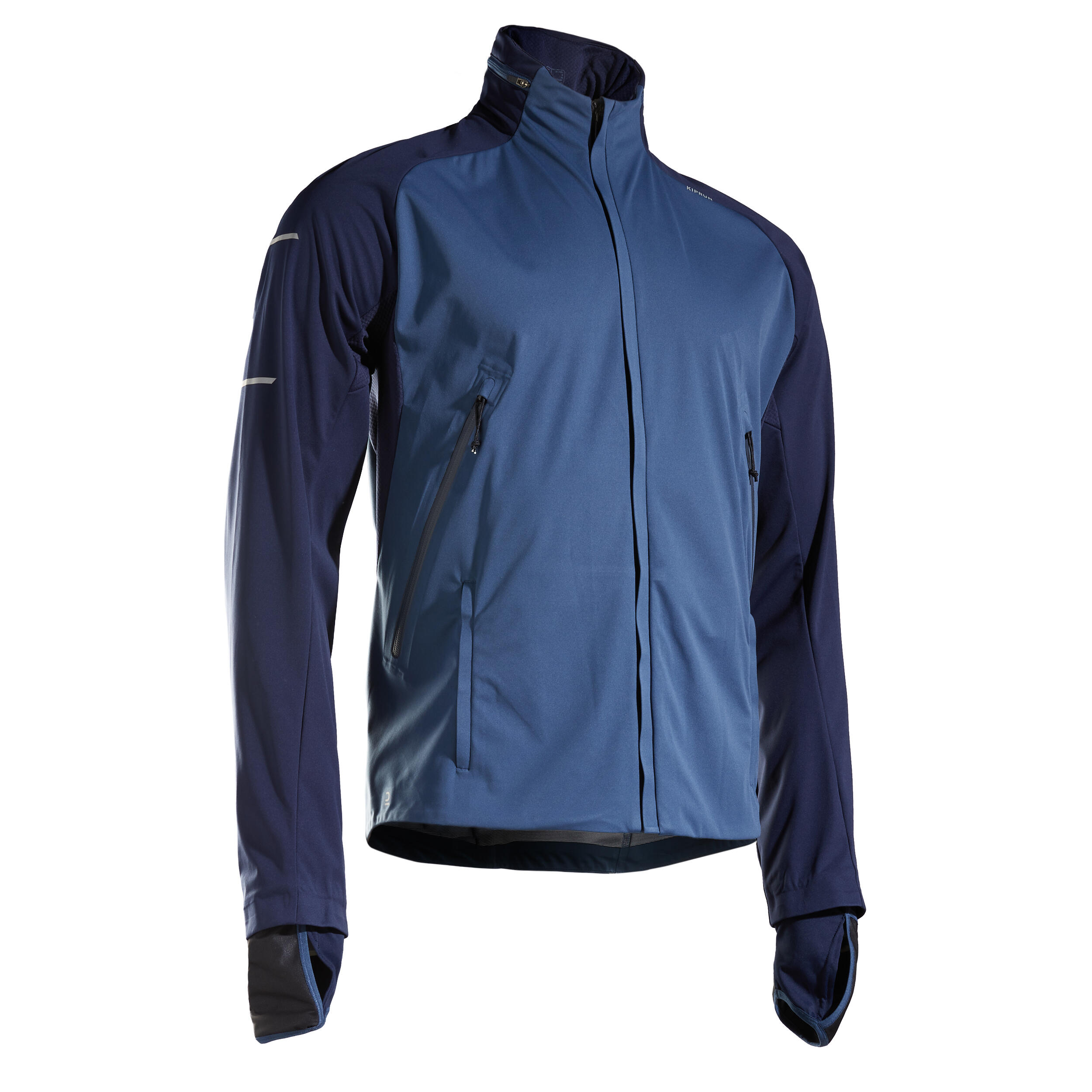 Jachetă Hidrofobă Protecție Vânt Alergare pe asfalt Warm Regul Albastru Bărbați La Oferta Online decathlon imagine La Oferta Online
