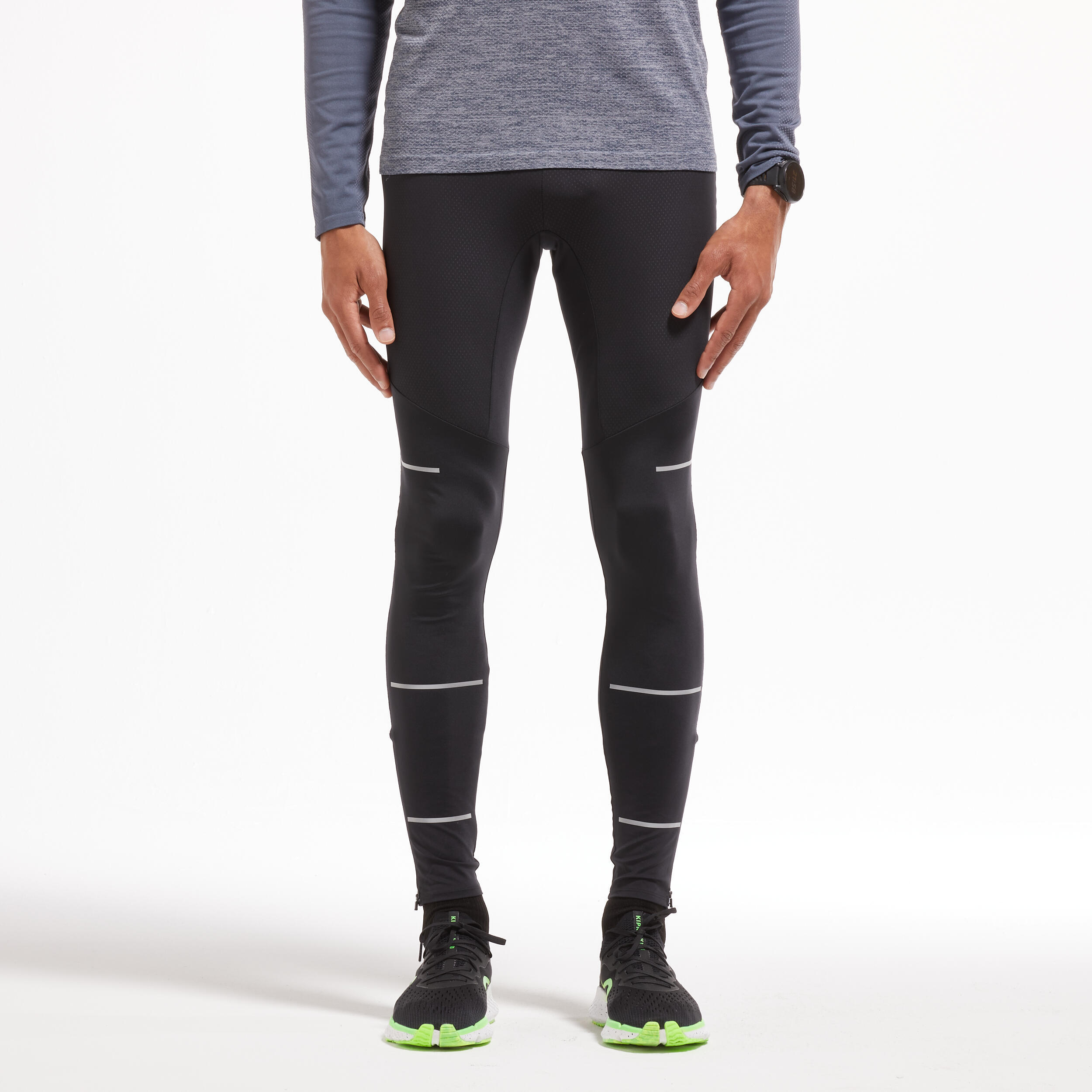 KIPRUN DRY MEN'S RUNNING TIGHTS - BLACK 2/11