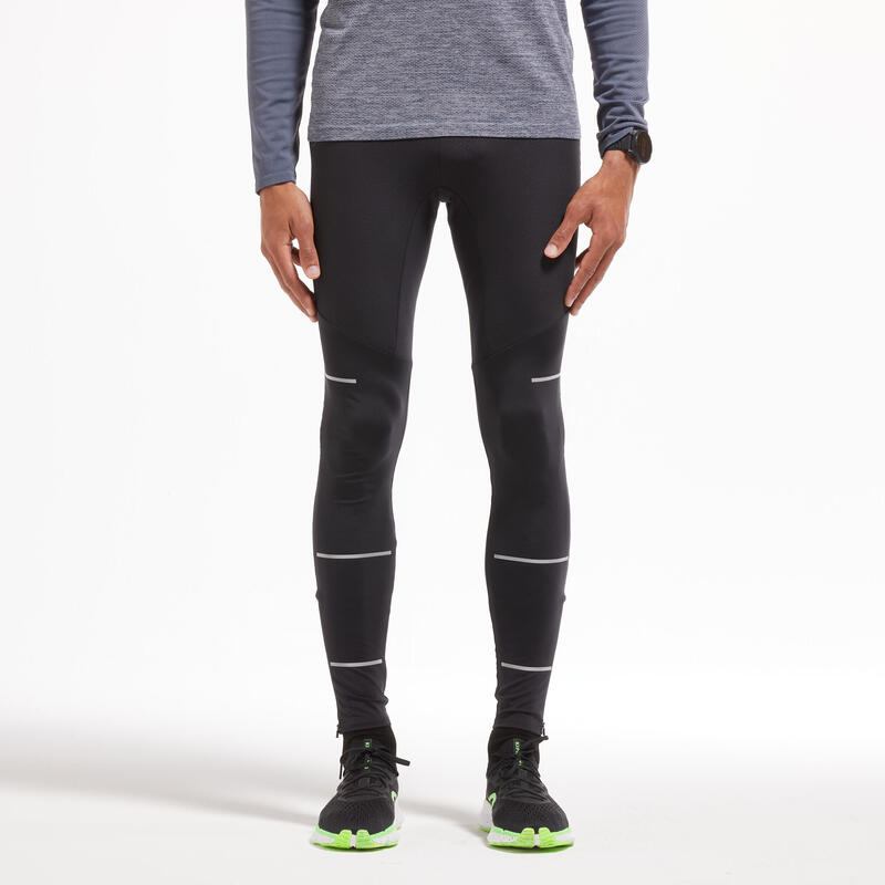 KIPRUN DRY MEN'S RUNNING TIGHTS - BLACK