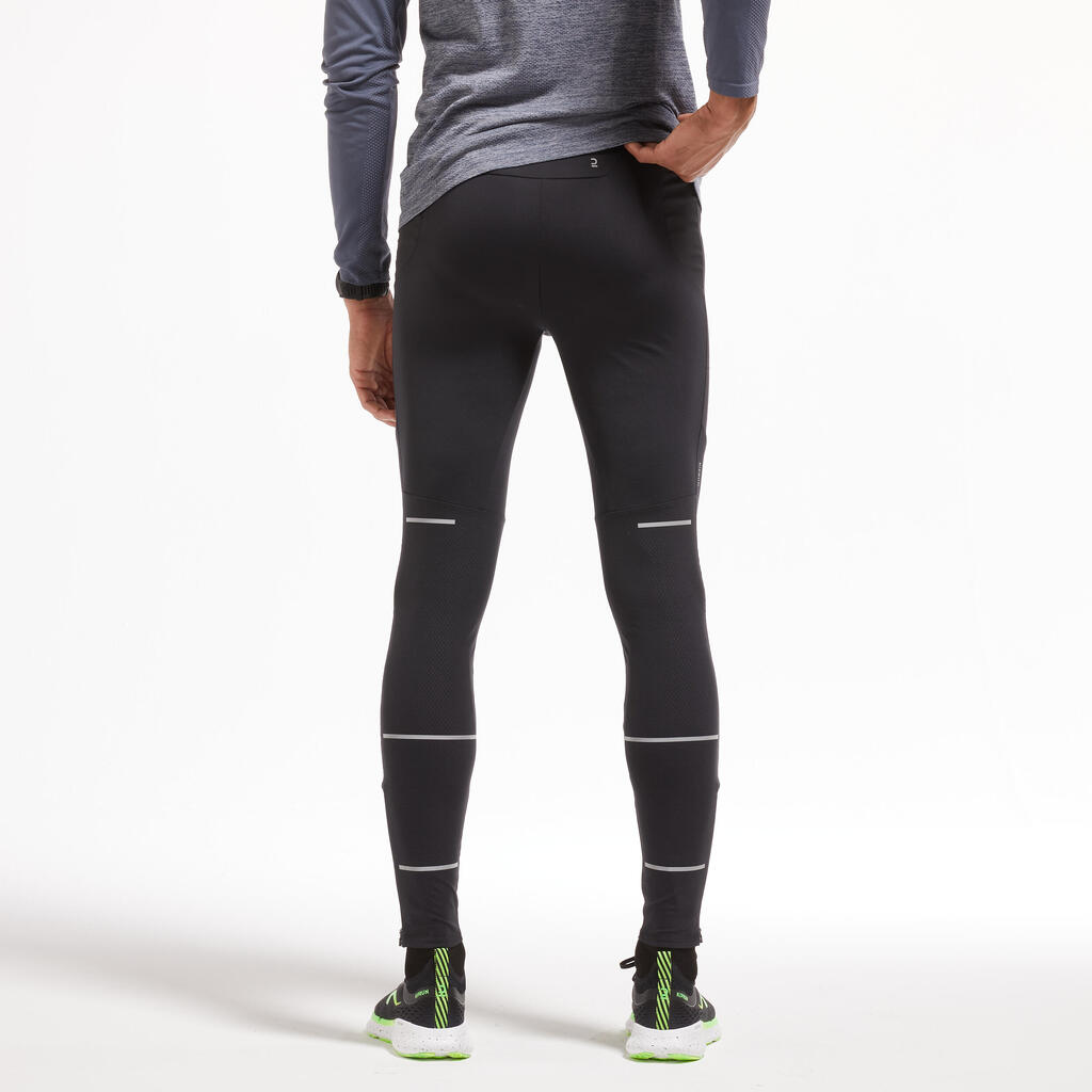 KIPRUN DRY MEN'S RUNNING TIGHTS - BLACK