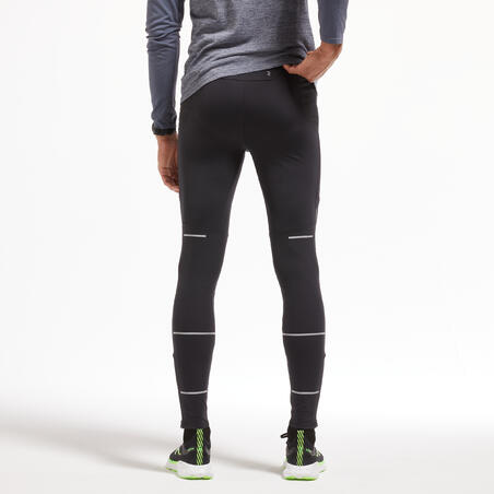ТАЙТСЫ ДЛИННЫЕ ДЛЯ БЕГА МУЖСКИЕ KIPRUN DRY ЧЕРНЫЕ