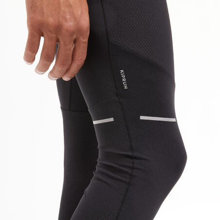 ТАЙТСЫ ДЛИННЫЕ ДЛЯ БЕГА МУЖСКИЕ KIPRUN DRY ЧЕРНЫЕ