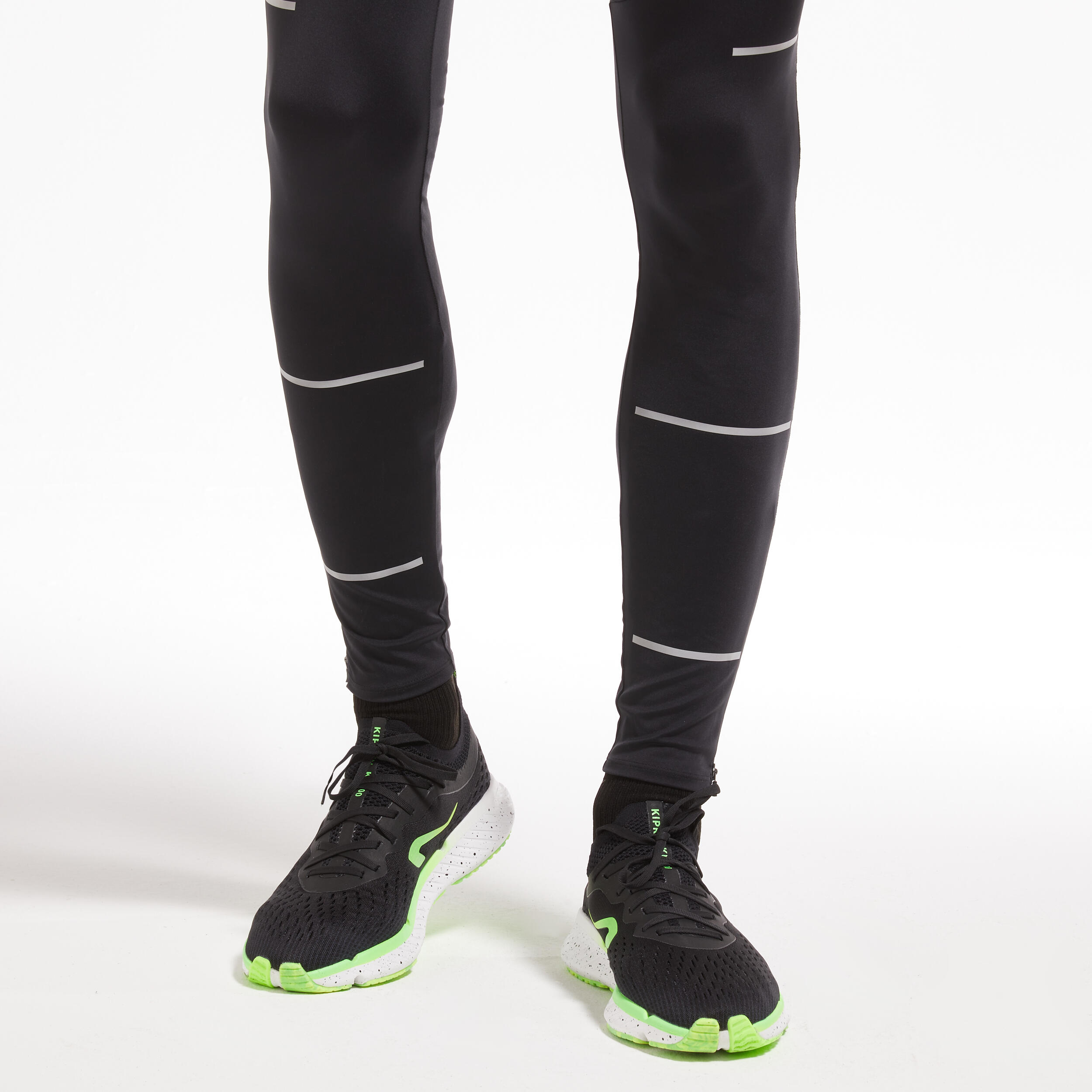 Men's Long Breathable Running Tights - Dry - Black - Kalenji - Decathlon