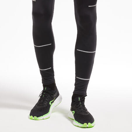 ТАЙТСЫ ДЛИННЫЕ ДЛЯ БЕГА МУЖСКИЕ KIPRUN DRY ЧЕРНЫЕ