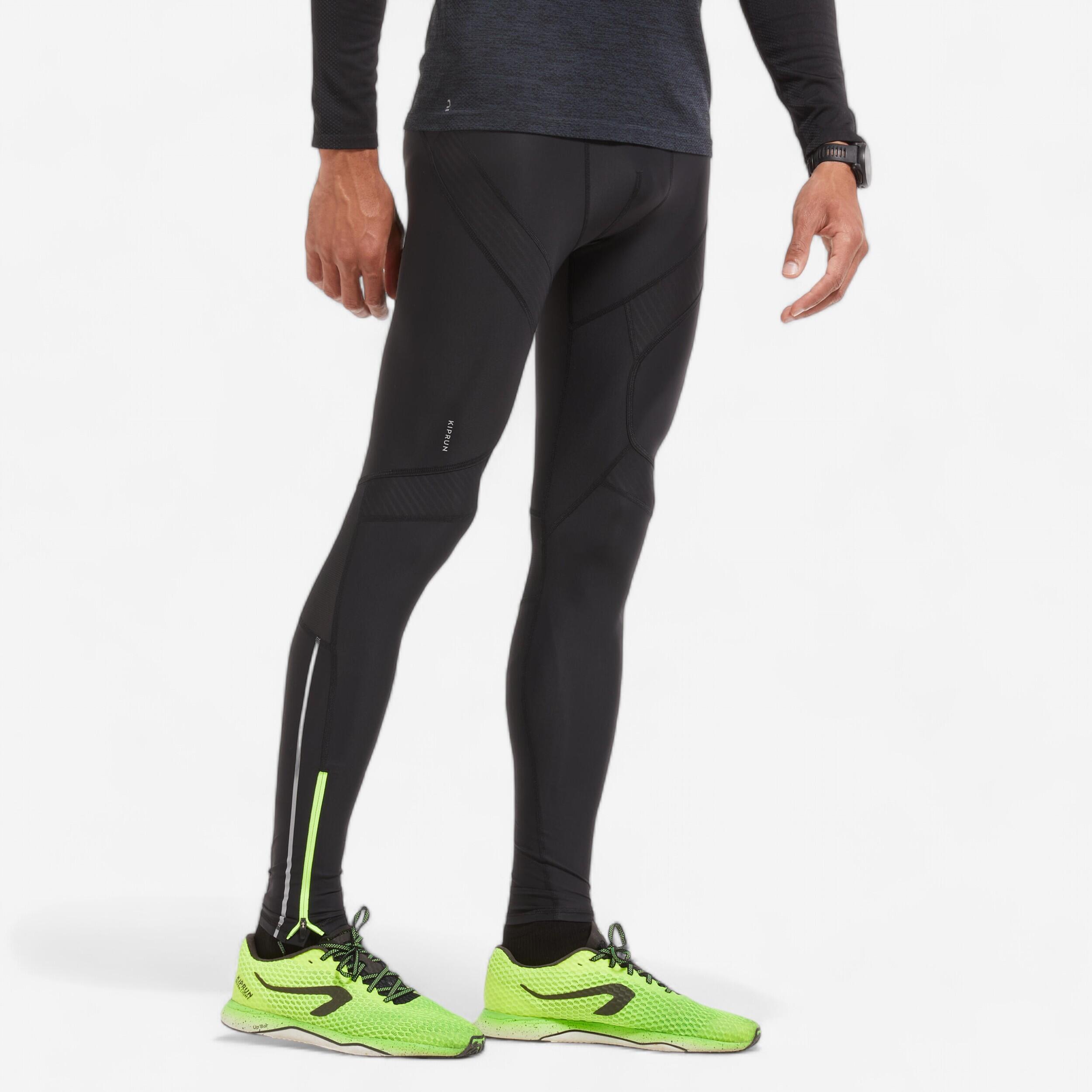 Pantaloni compressivi running uomo KIPRUN neri 1/12