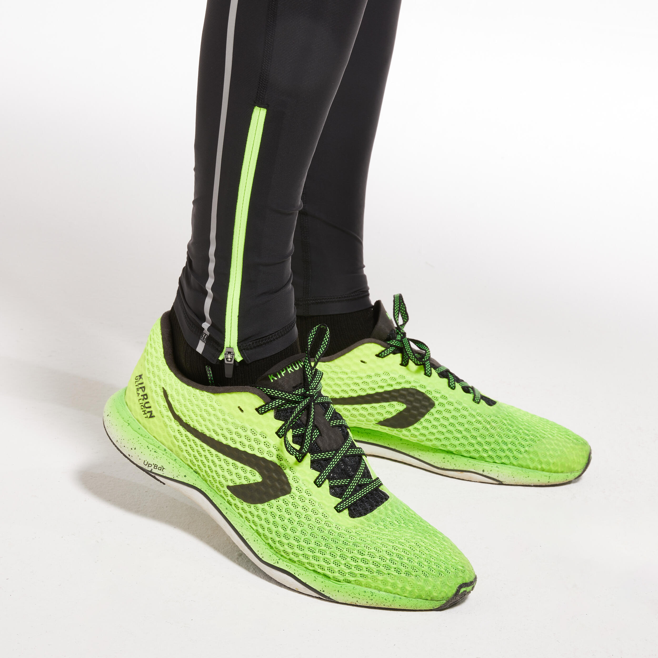 Pantaloni compressivi running uomo KIPRUN neri 12/12