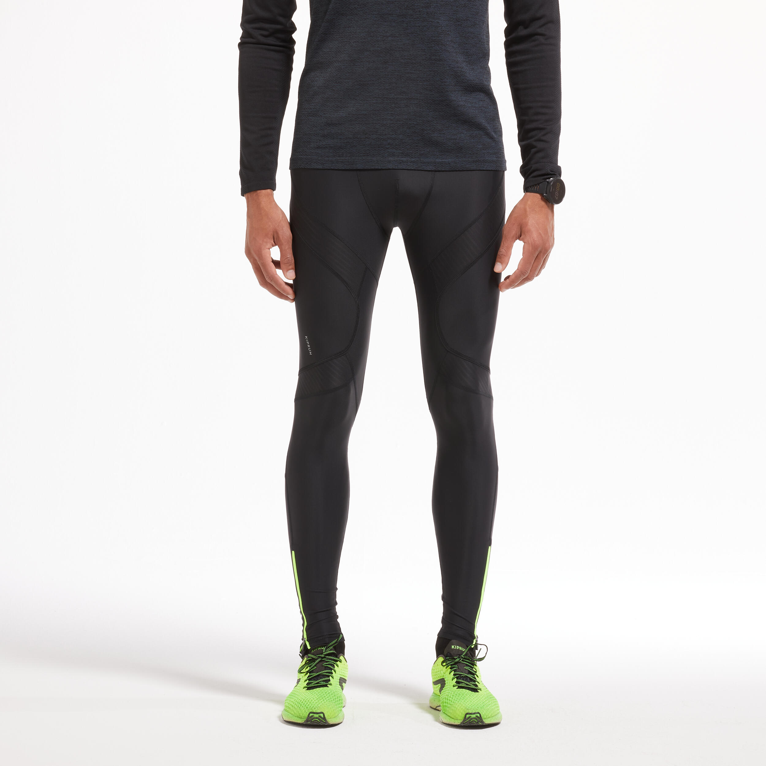 MEN'S RUNNING TIGHTS KIPRUN COMPRESSIVE BLACK