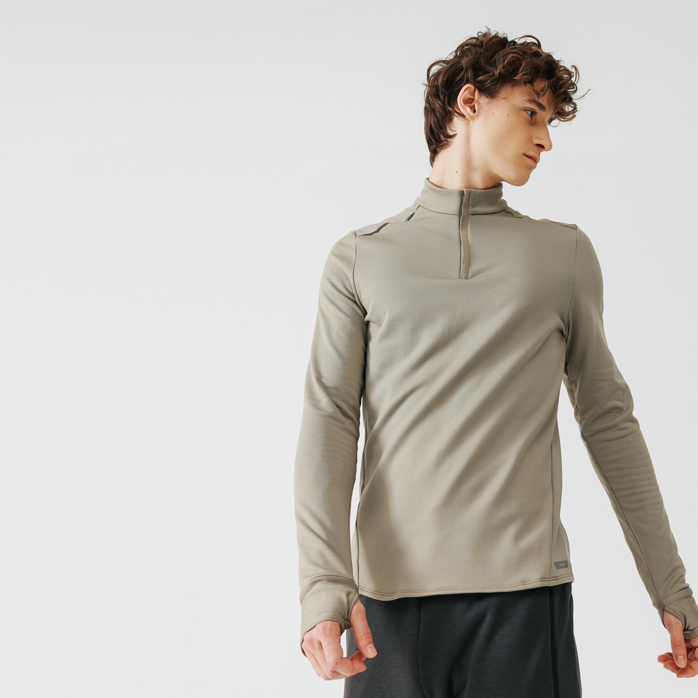 Camiseta running térmica Hombre negra KALENJI | Decathlon