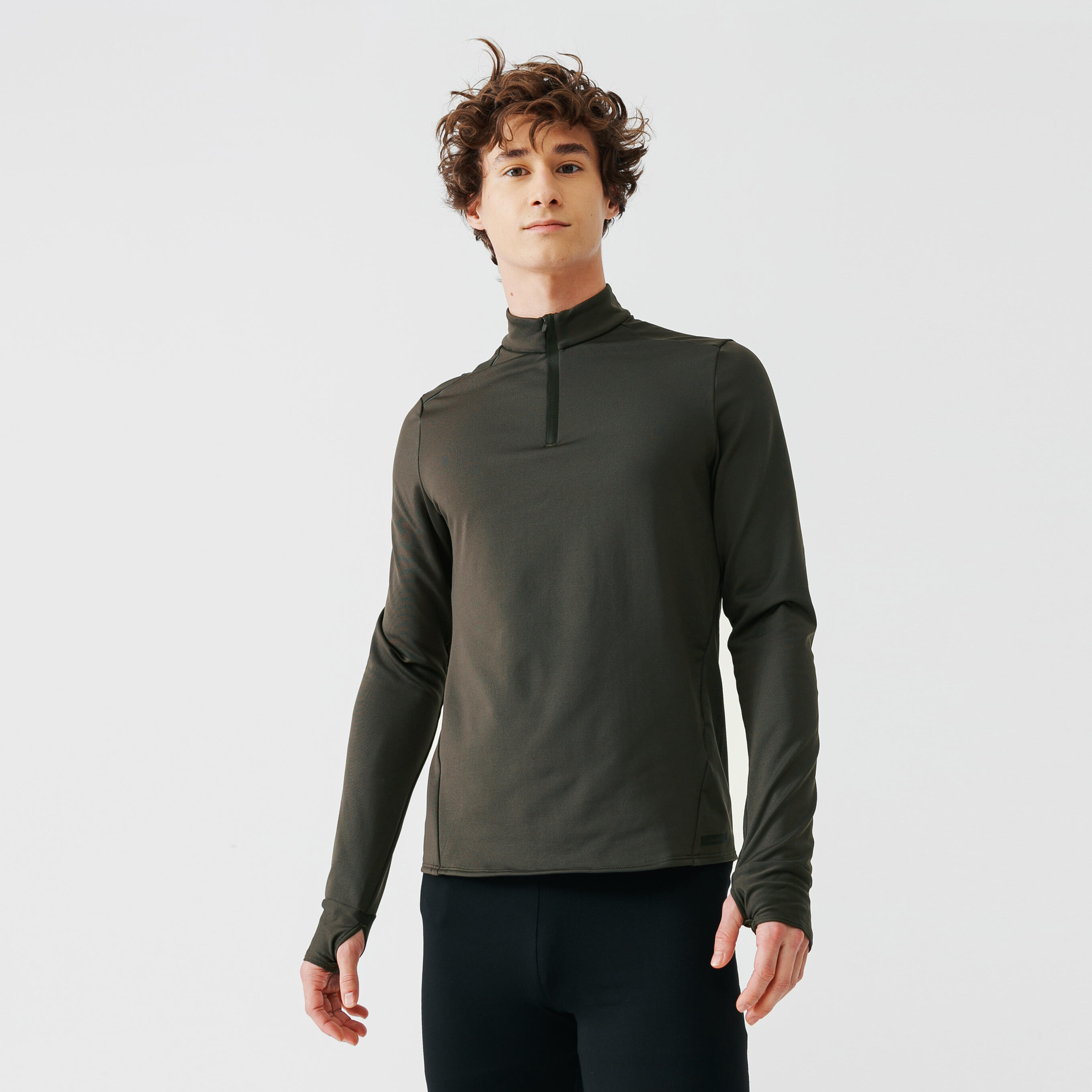 Camiseta running térmica Hombre negra KALENJI | Decathlon