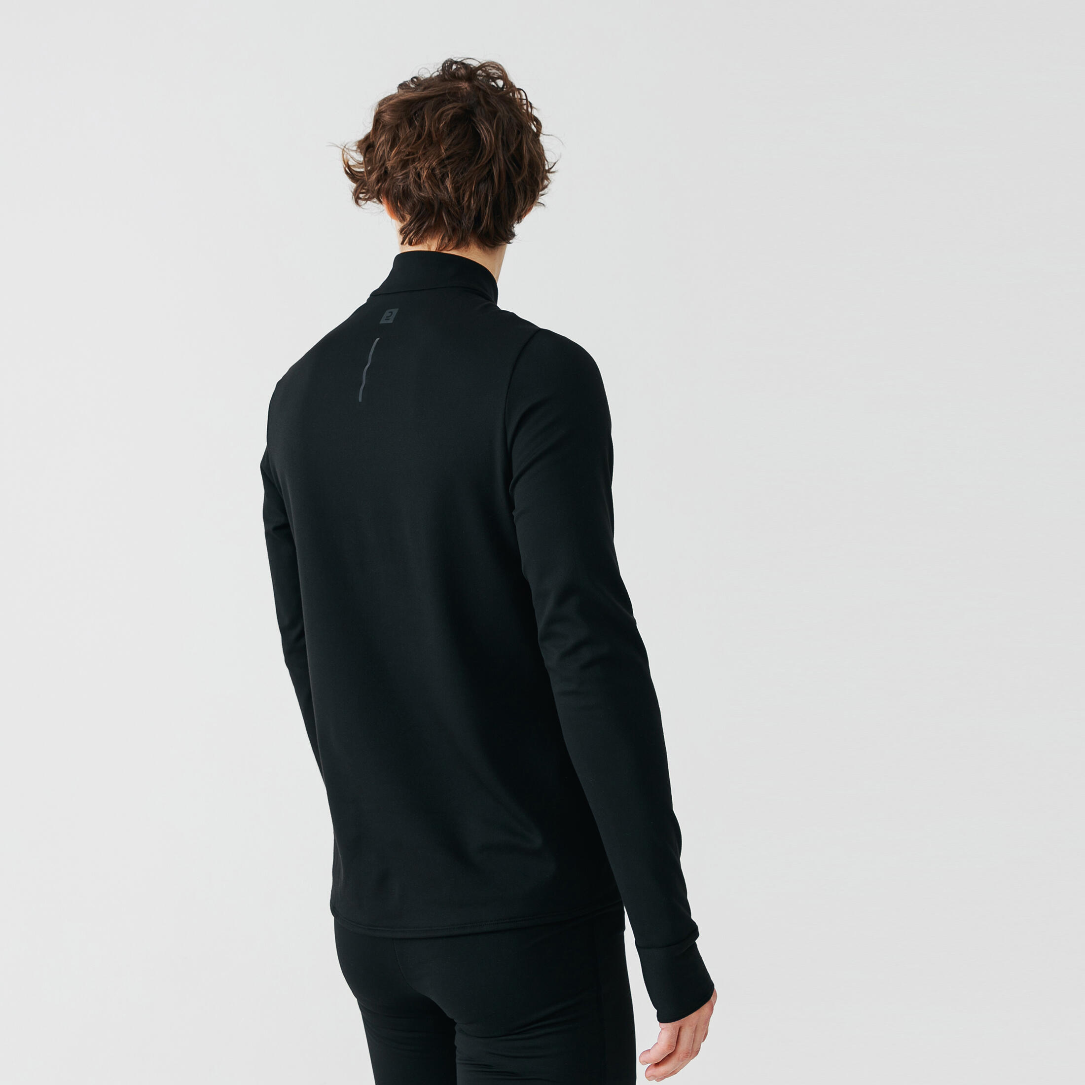 polera negra manga larga hombre