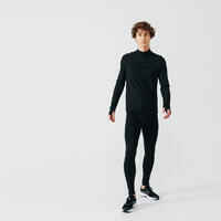 KALENJI MEN'S WARM LONG-SLEEVED RUNNING T-SHIRT BLACK