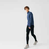 WARM MEN'S LONG-SLEEVED RUNNING T-SHIRT - SLATE BLUE