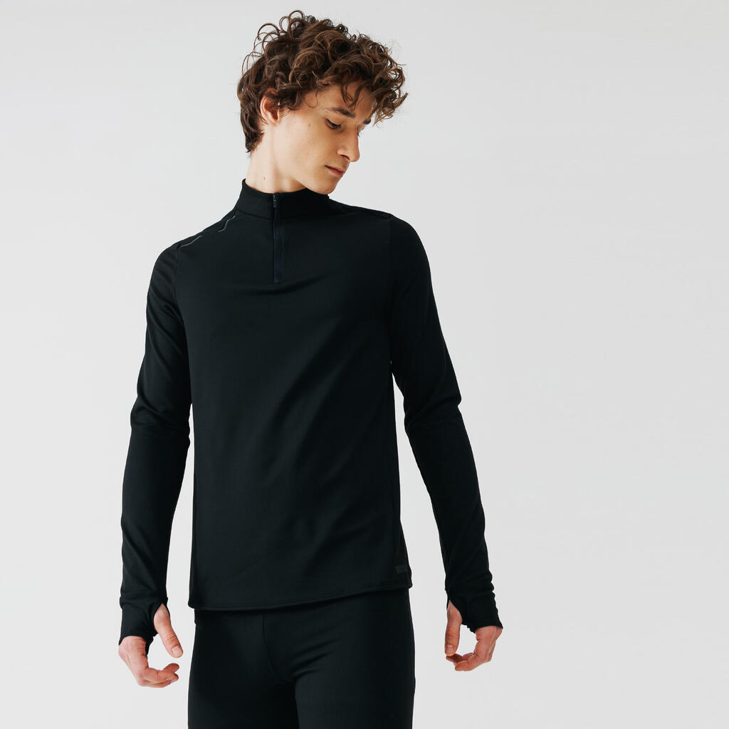Buzo de running cálido para Hombre Kalenji  - Negro