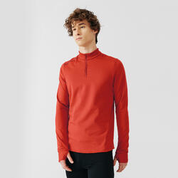 Maglia manica lunga running uomo rossa
