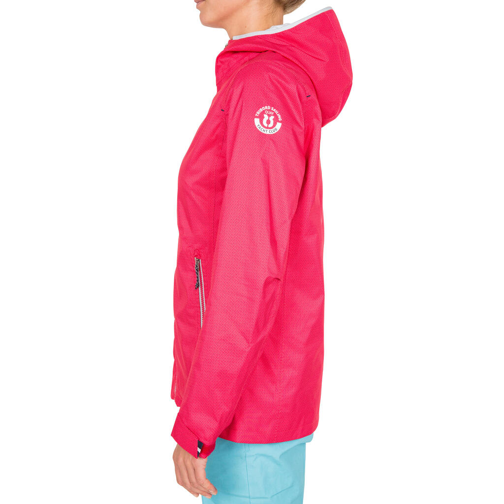 Segeljacke 100 Damen blau/weiß