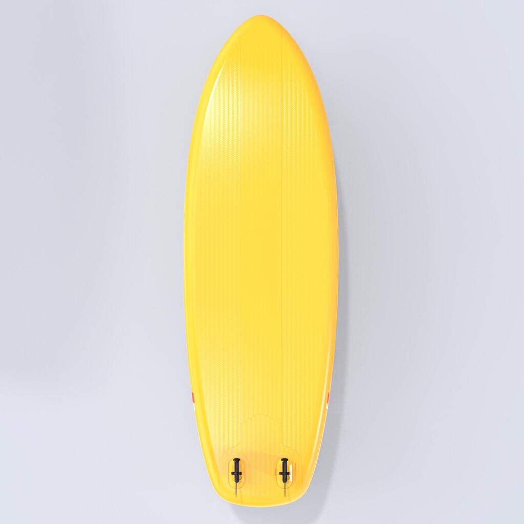 SUP-Board Stand Up Paddle aufblasbar Compact Gr. S Einsteiger weiss/gelb