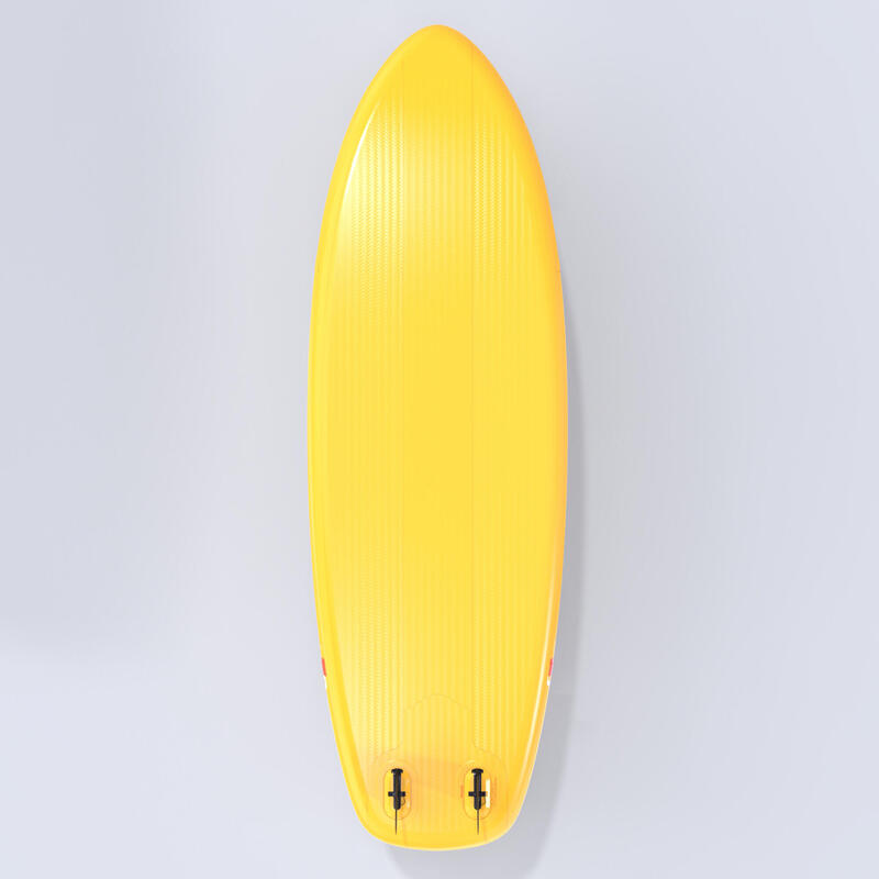 STAND UP PADDLE GONFLABLE DEBUTANT COMPACT S BLANC - JAUNE